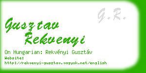 gusztav rekvenyi business card