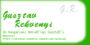 gusztav rekvenyi business card